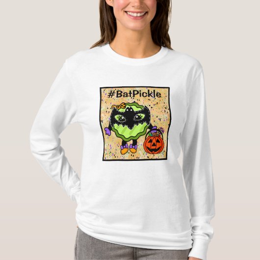 T-shirt Poche | Drôle Halloween Pickle (Devant)