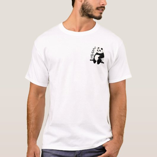 T-shirt Poche en bambou à couchage Sleepy Panda Géant Unis (Devant)