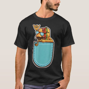T-shirt Poche Hamburger Pour Le Ventilateur Hamburger