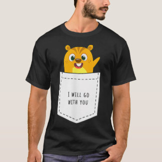 T-shirt Poche Hamster Je Vais Aller Avec Vous Souris Roden