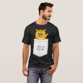 T-shirt Poche Hamster Je Vais Aller Avec Vous Souris Roden (Devant entier)