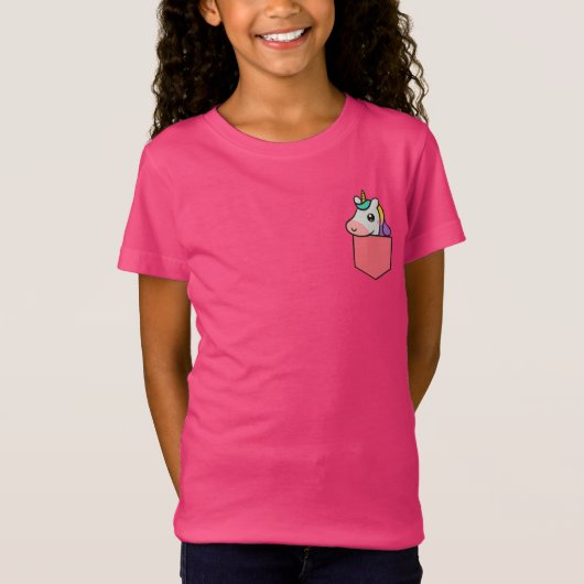 T-Shirt Poche licorne  (Devant)