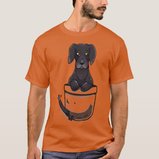 T-shirt Poche mignonne grand chien Danse