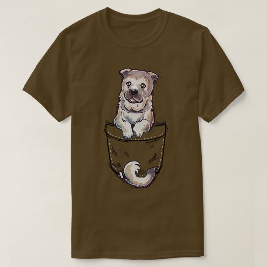 T-shirt Poche mignonne Sarabi Mastiff Chien (Design devant)