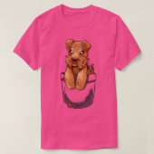 T-shirt Poche mignonne Welsh Terrier Chien (Design devant)
