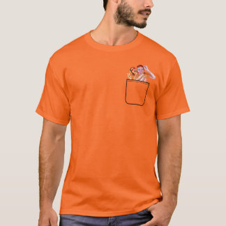 T-shirt Poche pleine d'orange