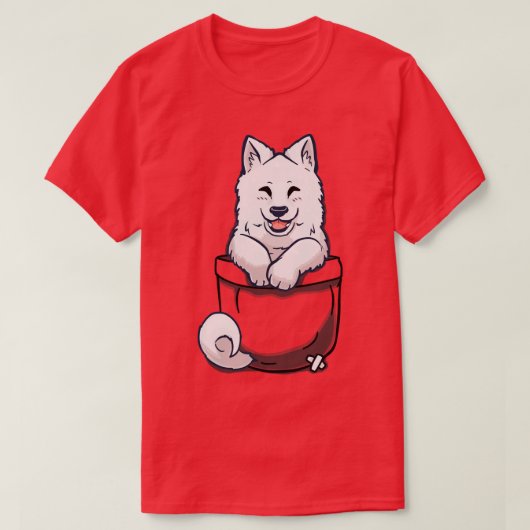 T-shirt Poche Samoyed (Design devant)