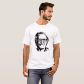 T-shirt Pochoir Noam Chomsky blanc (Devant entier)
