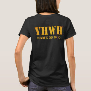 T-shirt Pochoir Tetragrammaton de YHWH (Yahweh, Jéhovah)