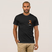 T-shirt Pocket Boxer chiot chien mignon (Devant entier)