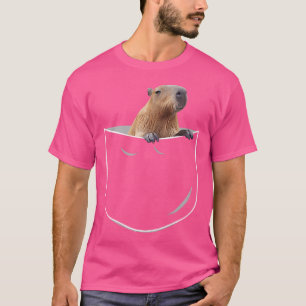 T-shirt Pocket Capybara Funny Capybara En Poche