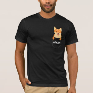 T-shirt Pocket Corgi chiot chien mignon