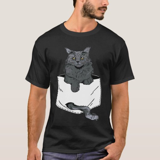T-shirt Pocket Cute Siamese Cat Kitten  cat (Devant)