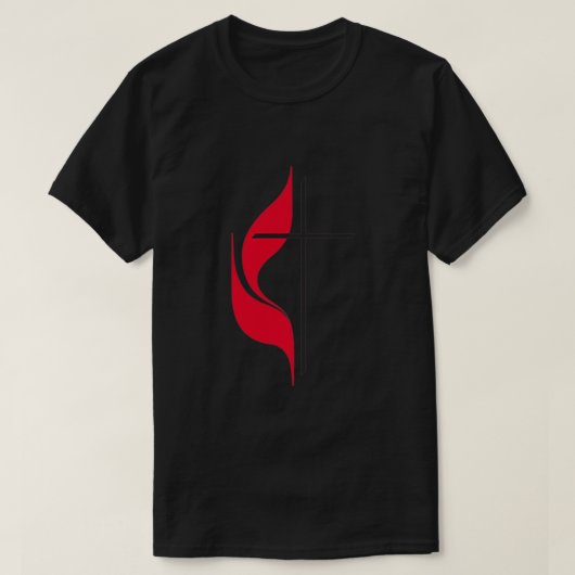 T-shirt Pocket Drapeau Méthodiste Croix chrétienne Méthodi (Design devant)