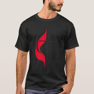 T-shirt Pocket Drapeau Méthodiste Croix chrétienne Méthodi