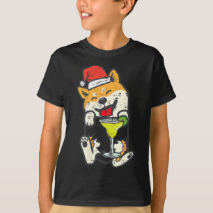 T-shirt Pocket Santa Shi Inu Mignon Noël en Juillet Japona