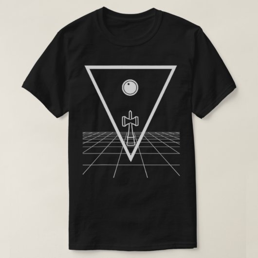 T-shirt Pocket Triangle Kendama on the grid Tricks Skill T (Design devant)