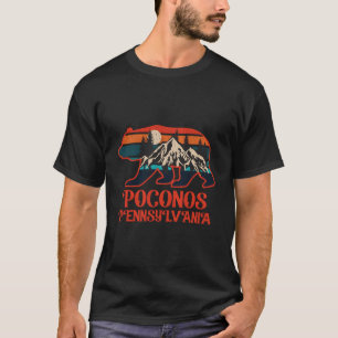 T-shirt Poconos Mounts Pennsylvanie Pa Bear Randonnées sol