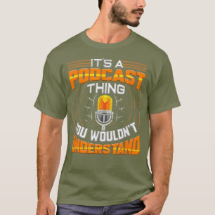T-shirt Podcast Animateur Funny Radio Podcasting Podcaster