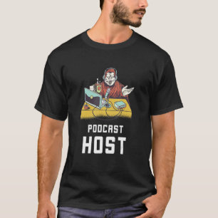 T-shirt Podcast Host Podcast Casque Podcaster Retro Mic