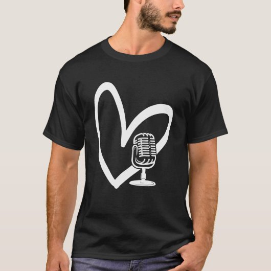 T-shirt Podcast Podcaster Podcasting Interview Stream Disk (Devant)