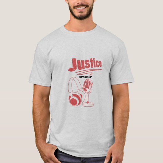 T-shirt Podcast pour Justice (Devant)