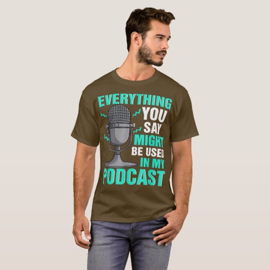 T-shirt Podcaster Inspiré Podcasting Podcast connexes Podc (Devant entier)