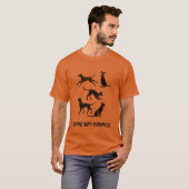 T-shirt Podenco et Galgo en noir et blanc (Devant entier)