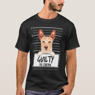 T-shirt Podengo Pequeno portugais Mugshot Chien coupable