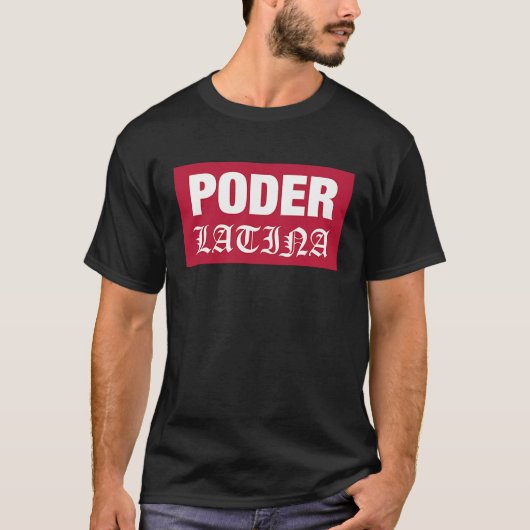 T-shirt Poder Latina pour hommes et femmes (Devant)
