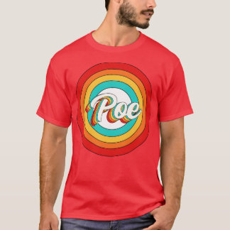 T-shirt Poe Nom Chemise Vintage Poe Cercle