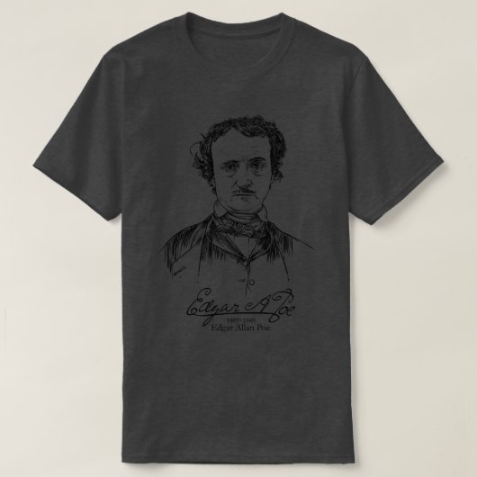 T-shirt Poe poète littéraire américain (Design devant)