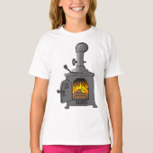 T-shirt Poêle à bois (Devant)