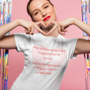 T-shirt Poème anti-amoureux de la Saint-Valentin