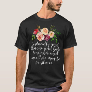 T-shirt Poème de Desiderata sur la paix et le calme