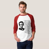T-shirt Poème d'Edgar Allan Poe SEUL (Devant entier)