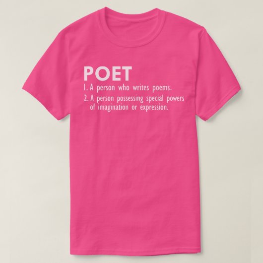 T-shirt Poète Définition w (Design devant)
