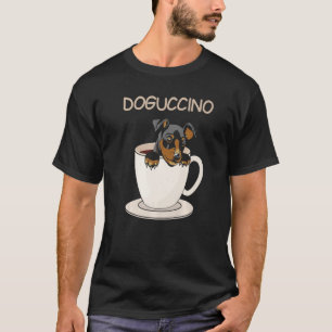 T-shirt Poète Dogpuccino Dans Un Café Cappuccino Chien Paj