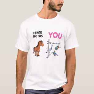 T-shirt poète Job Citations Cadeau, poète Funny Unicorn De