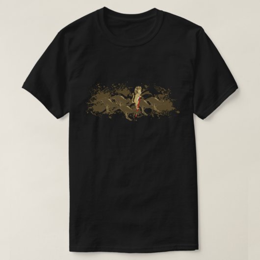 T-shirt Pogo bâton Lion avec Kangaroos (Design devant)