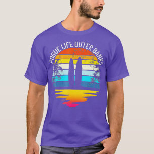 T-shirt Pogue Life Outer Banks Retro Sunset Surfing OBX Po