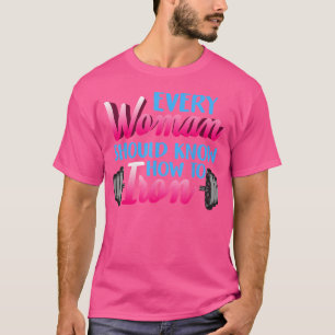 T-shirt Poids Barbell Femme Bodybuilder
