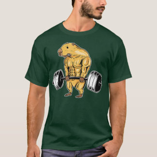 T-shirt Poids Capybara Bodybuilding Fitness Gym Wo