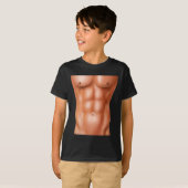 T-shirt Poids de la musculation de la musculation six pack (Devant entier)