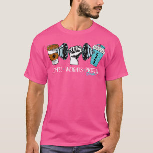 T-shirt Poids du café Protein Shakes entraînement Gym Weig