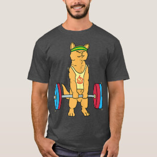 T-shirt Poids du chat levant la date de lever Funny Gym Sp