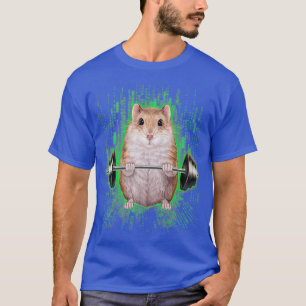 T-shirt Poids du hamster nain dans la salle de fitness Cyb