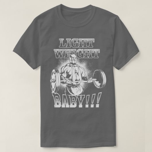 T-shirt Poids léger Barbell Bicep Curl Gym Motivation (Design devant)