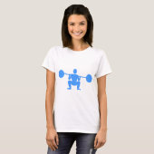 T-shirt Poids Lifter 01 - Bleu bébé (Devant entier)