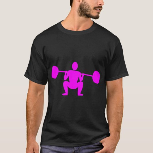 T-shirt Poids Lifter 01 - Magenta (Devant)